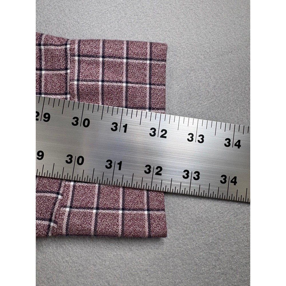 Daniel Cremieux Signature Mens XXL Burgundy Windowpane Cotton Shirt NWT - Picture 10 of 11